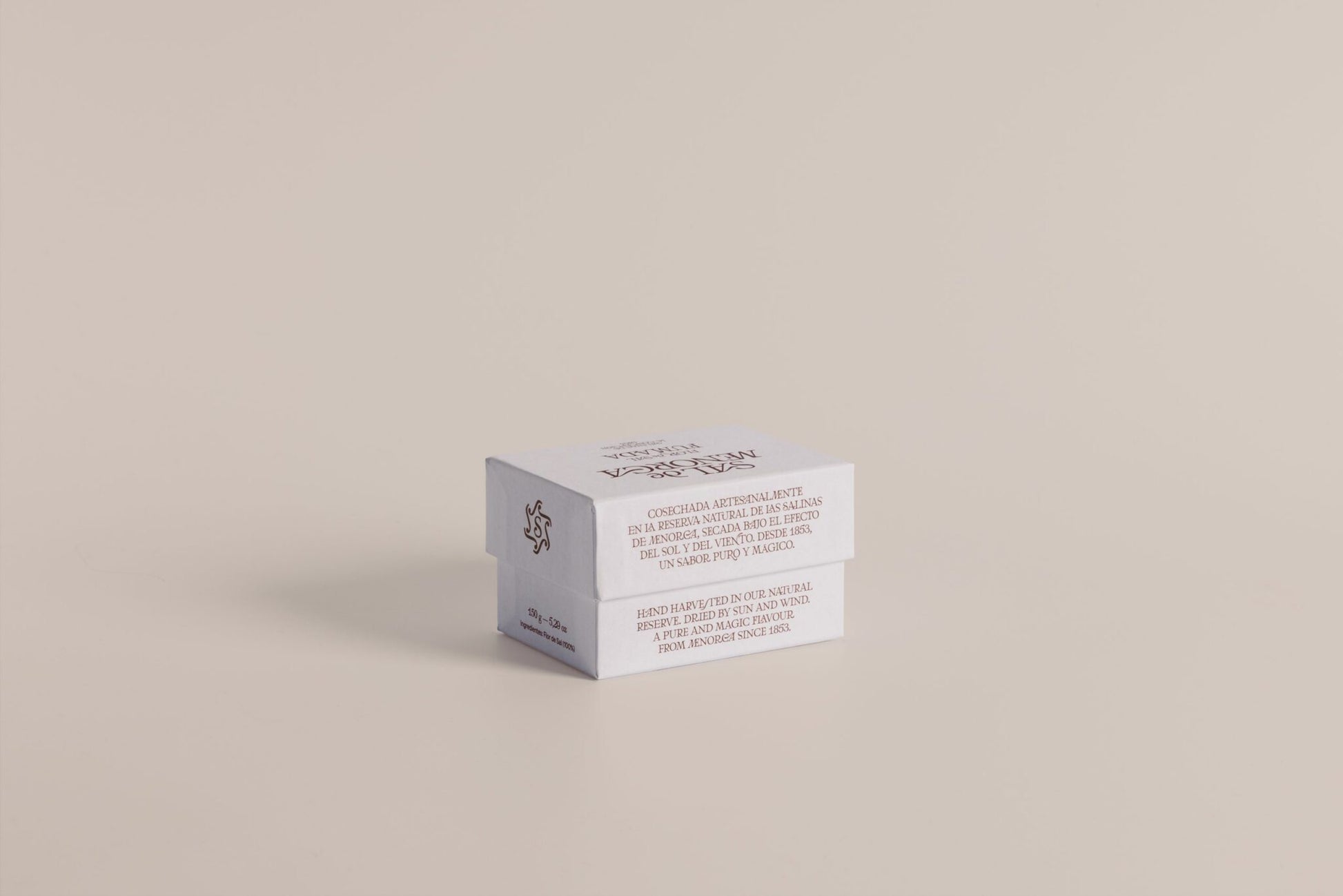 Flor de Sal Ahumada 125 g de Menorca, packaging