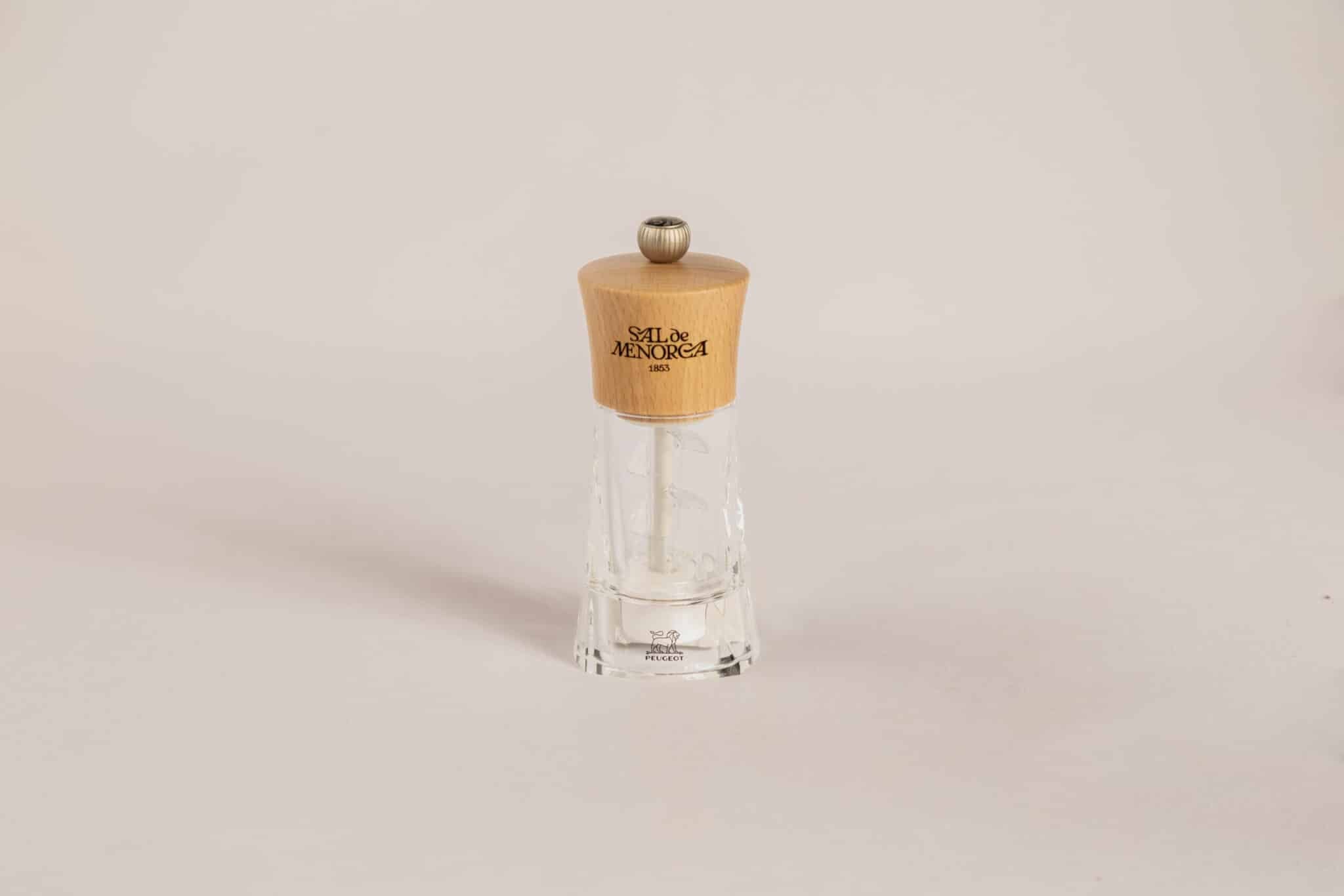 Pack Molinillo y Sal Marina Virgen de Menorca, packaging