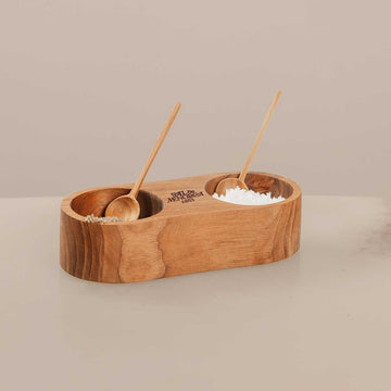 Salero de Madera con cucharitas